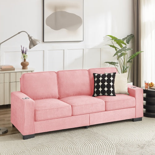 Corduroy Fabric Sofa,Modern Compressed Couch,3-Seater Sofa, Furniture For Living Room,Bedroom,office